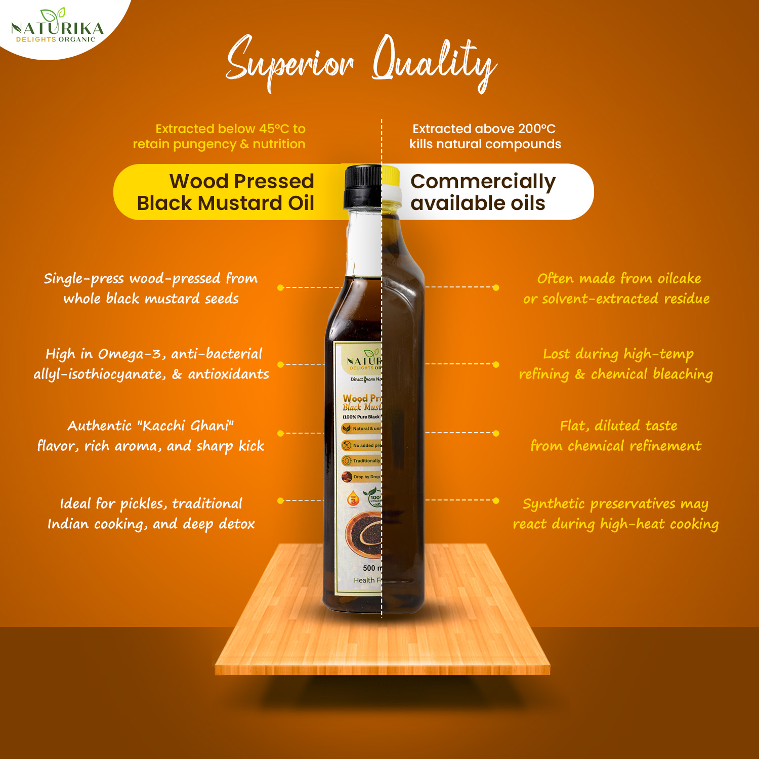 Wood Pressed Black Mustard Oil - Image 6