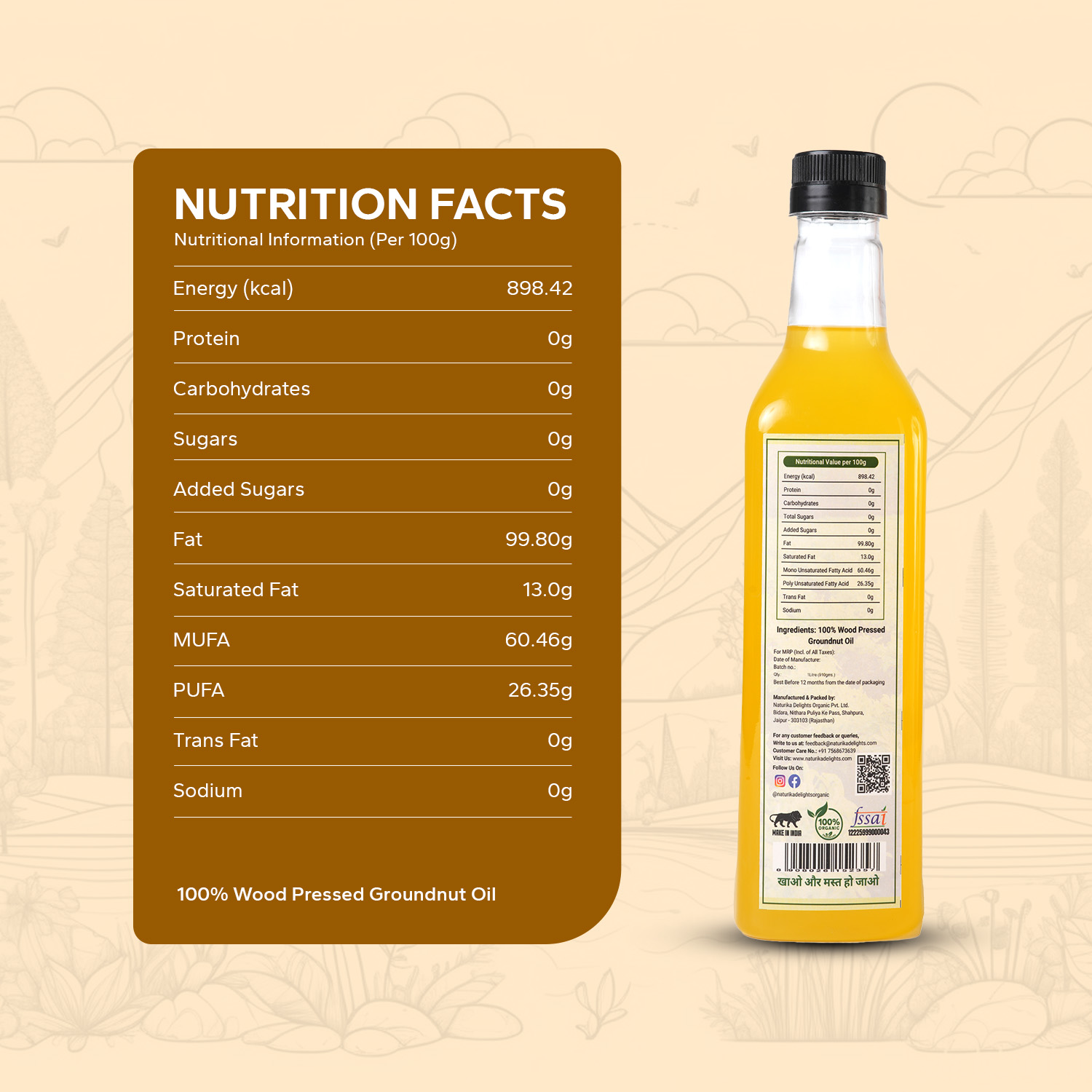 Wood Pressed Groundnut Oil - Image 4