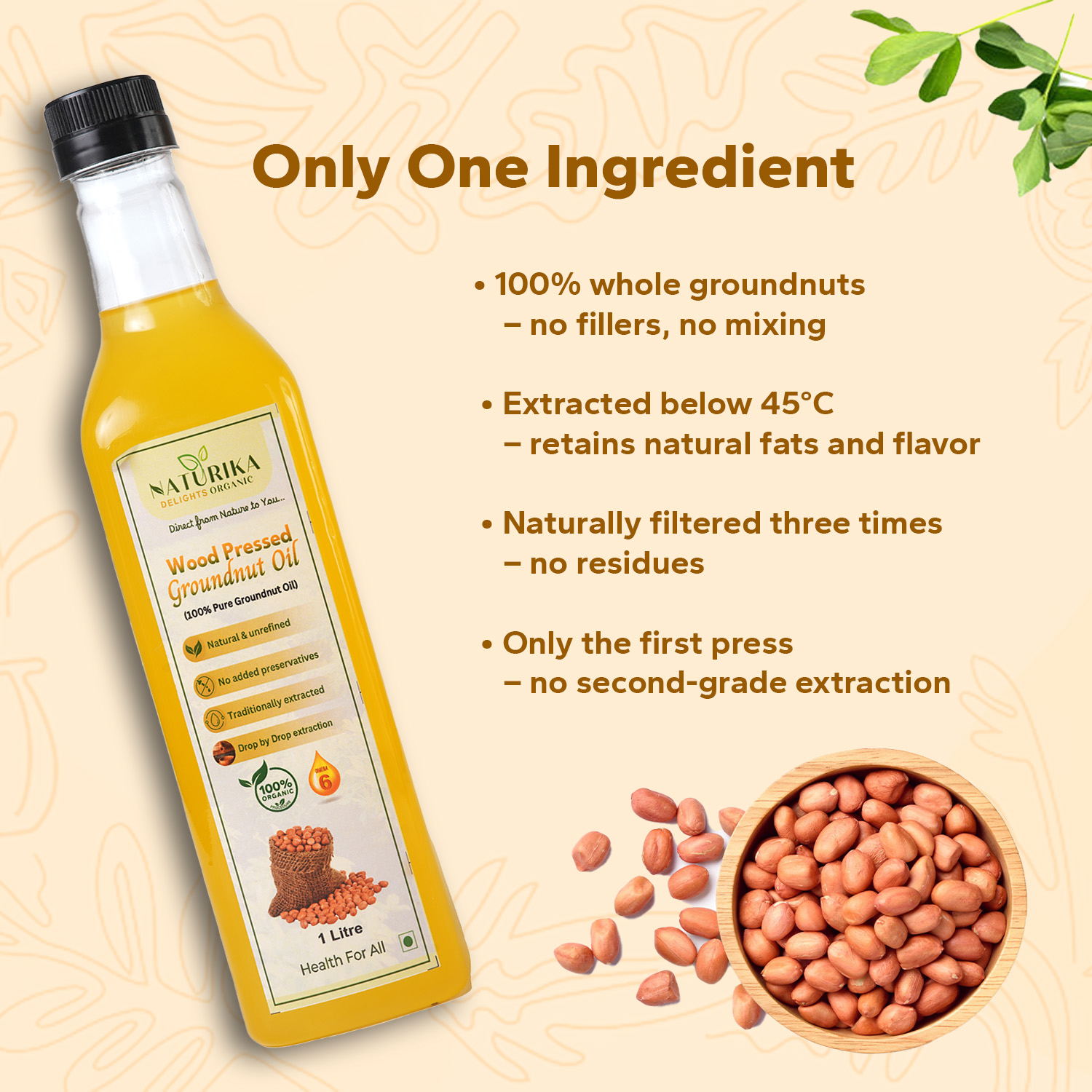 Wood Pressed Groundnut Oil - Image 5